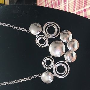 Stayememt Silverstone disc necklace NWT